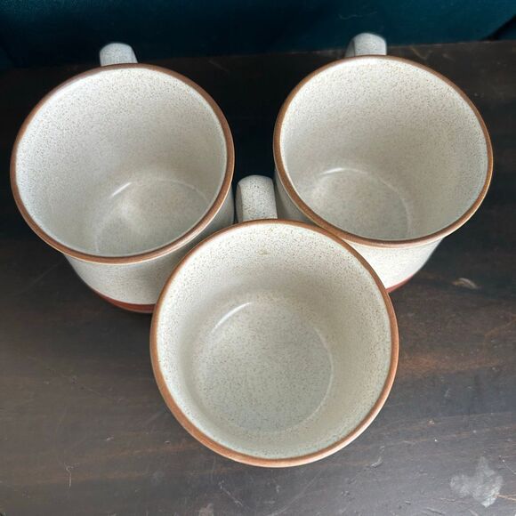 3 Denby England Potter's Wheel Red Rust Speckled Coffee Cup Mug - Picture 5 of 8